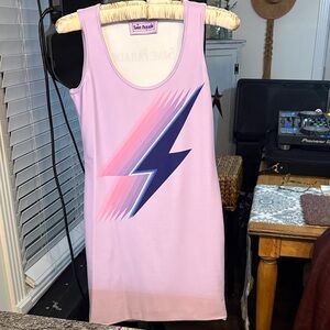 Pink and Blue Lightning Bolt Dress